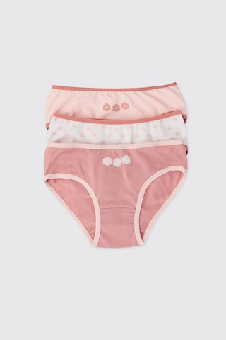 Panço Kız Çocuk Pudra 3'lü Slip Çamaşır 2612gk14008 Pembe