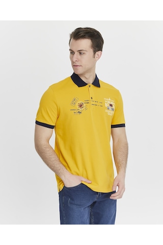 AR-MA Arma Erkek Likralı Pike Polo Yaka Tişört Y27374308801 Sarı