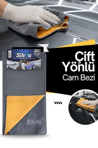 40x80 Çift Yönlü Mikrofiber Bez Kadife Yüzeyli Cila Silme, Kurulama Ve Parlatma Bezi Çizmez