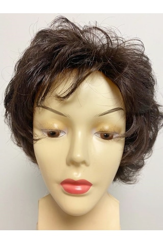 Prenses Peruk Kısa Model Mikro Light Gerçek Saç Peruk Kestane