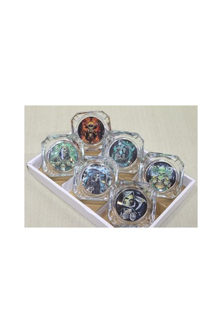 4 Adet Cam Küllük 9,5 X 3 Cm Kompakt Masaüstü Ve Balkon Kullanımı İçin Küllük Alk3647 Ashtray