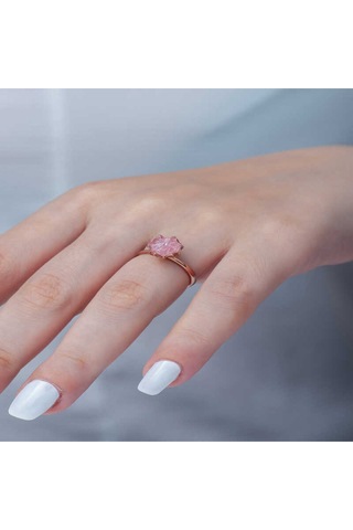 Casera's Gümüş Rose Pembe Lotus Çiçeği Yüzük Csr2182967 Gümüş