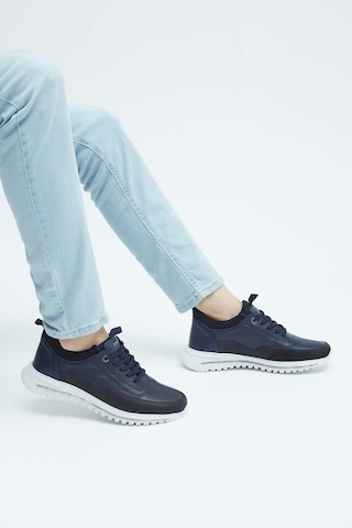 Tamer Tanca Erkek Hakiki Deri Lacivert Sneakers & Spor Ayakkabı 381 17468 Erk Ayk Y23 Lacı Benfıca Lacivert