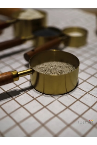 Rusmer Altın Renkli Ahşap Saplı Ölçü Kaşıkları, 4 Adet 235745777 Altın Rengi