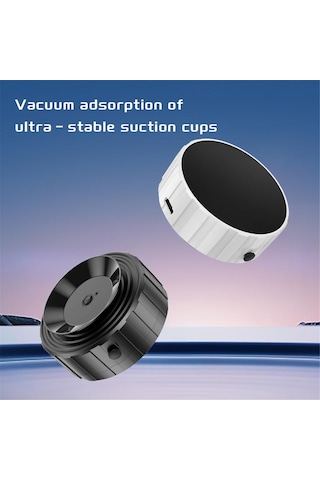 Yifomall Siyah Magsafe Uyumlu Araç Telefon Tutucu - 360 Döner, Güçlü Vakum Emici Ve Manyetik Tutucu - Ev Ve Araç İçin El İstemsiz Kullanim