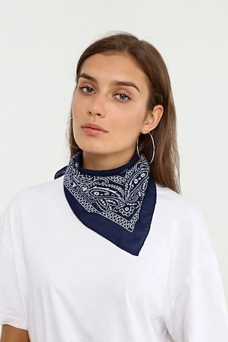 Herşey Nota 4 Adet Şal Desen Bandana Seti Siyah Lacivert Kırmızı Beyaz 1724 Çok Renkli