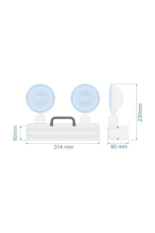 Arsel Versalite-lp Vsa-214l Lifepo4 Acil Aydınlatma Armatürü Kesintide 180 Dak. Yanan 2x14 Led Lam