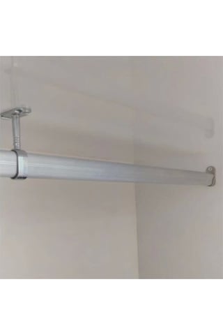 Oval 110cm Alüminyum Dolap Içi Elbise Askı Borusu Aparatları Vidaları Çok Renkli