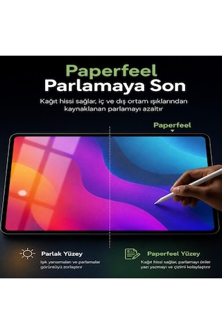 Casper Pad M10 Pro İle Uyumlu Paperfeel Ekran Koruyucu 12.2 İnç, Kağıt Hissi Veren Mat Dokulu Yüzey, Kalem Uyumlu, Not Alma Ve Çizim İçin