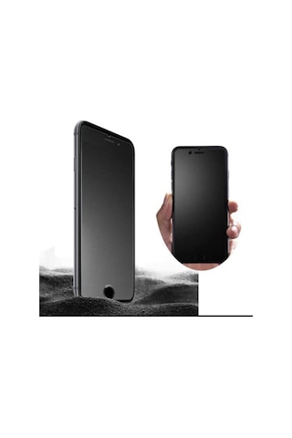Apple Uyumlu iPhone 8 Plus Mat Hayalet Ekran Gizli Privacy Tam Kaplayan Kırılmaz Cam Seramik Ekran Koruyucu Siyah