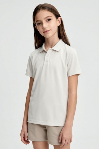 Standart Fit Basic Polo Yaka 3lü Paket Siyah-haki-ekru Unisex Çocuk T-shirt - 11330 Siyah - Beyaz