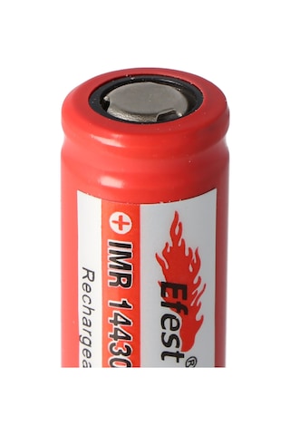 Efest Imr 14430 600 Mah 3.6V - Pozitif Kutup Düz 3.7V li-Ion Pil Boyutlar 42.63x14.4MM