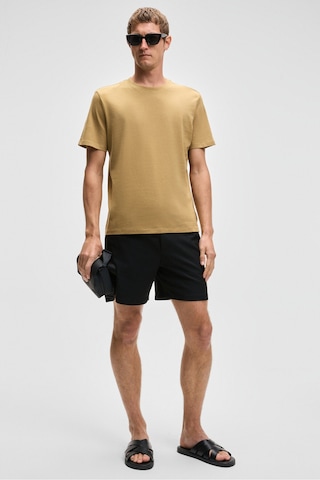 Grimelange Mocassın Erkek %100 Pamuk Relaxed Fit Yuvarlak Yaka Kısa Kollu Açık Haki T-shirt