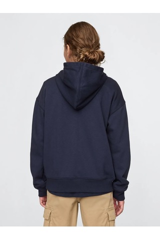 Gap Lacivert Erkek Çocuk Logo Relaxed Fermuarlı Sweatshirt