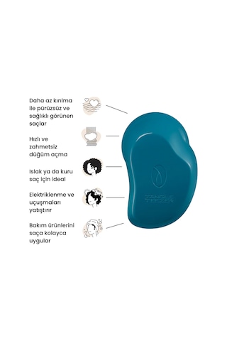 Origina Plant Brush - Blue Bitki Bazlı Kolay Tarama Saç Fırçası - Tarak 10105-003-1