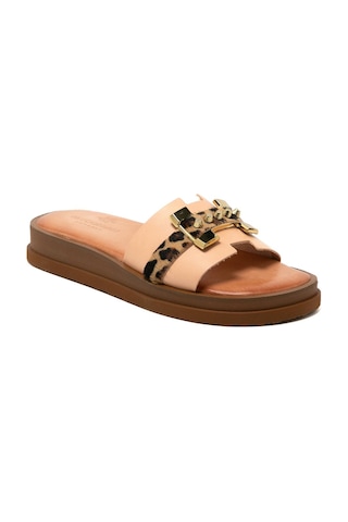 146 Camel Terlik Kadın 26215 Myconian 2025 Greek Sandal Açık Kahverengi