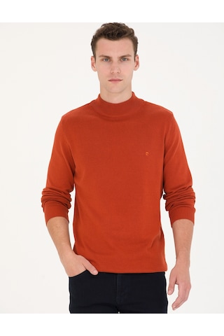 Pierre Cardin Erkek Kiremit Triko Kazak 50276161-vr031 Kiremit