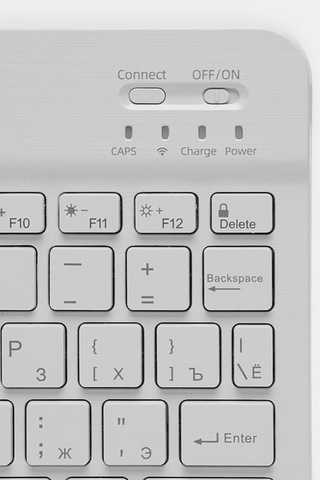 Bluetooth 10 Inç Apple Uyumlu iOS Windows Android Uyumlu Kablosuz Klavye + Mause Set Sessiz Beyaz Diğer
