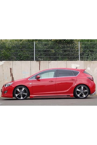 Opel Astra J Hb Rieger Yan Marşpiyel Seti Plastik 2 Adet Mat Siyah 2009-2015 Karlık+ek+bodykit