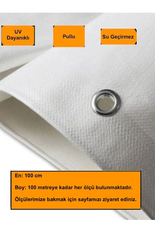 1x2 Metre Beyaz Balkon Örtüsü Branda. Balkon Çadır Bezi. Seperatörü. Uv Katkılı