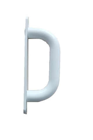 Beyaz Ve Gri Alüminyum Kapı Aynalı D Kol Çekme Kapı Kolu Naturel