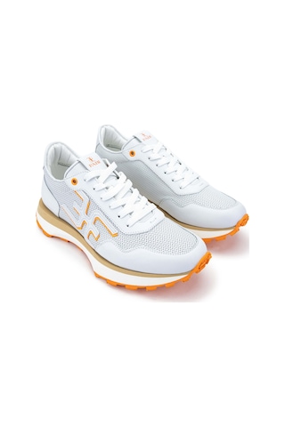 Fabi Erkek Hakiki Deri Beyaz/turuncu Sneakers & Spor Ayakkabı 510 Fu0876b Erk Ayk Y24 Bıanco/arancıo Çok Renkli