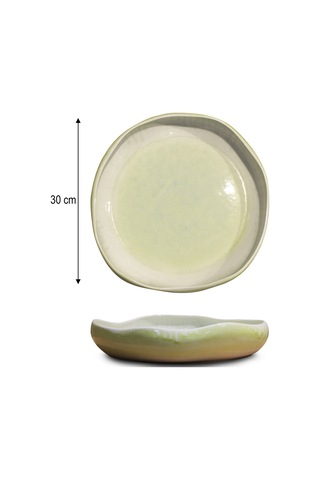 30 Cm Oceana Desenli Porselen Salata Ve Servis Kasesi Beyaz