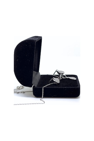 Oya Silver Beyaz Işıltılı Damla Gümüş Set&takım