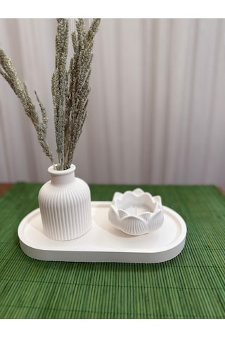 Bernami Biblo Pinterest Dekoratif Pampas Iskandinav Mini Kuru Çiçek Vazosu Ve Lotus Tealight Mumluk Set
