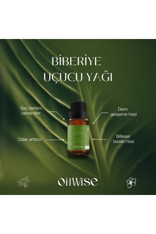 Oilwise Akne Ve Kepek Karşıtı Biberiye Uçucu Yağı 10 Ml