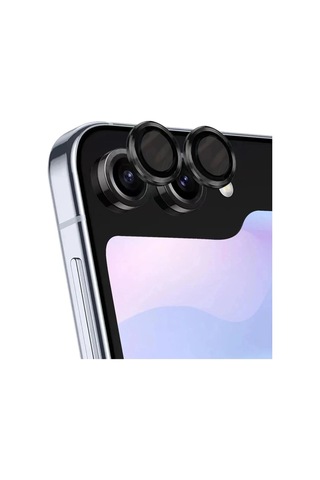 Mey İthalat Samsung Galaxy Uyumlu Z Flip 5 Valdez Metal Kamera Lens - Siyah