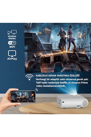 Hymark P62 1080P Mini Taşınabilir Projeksiyon Cihazı