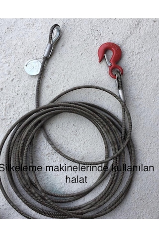 10Mt 8Mm Galveniz Çelik Halat Silkeleme Makinesinde Kullanılır.