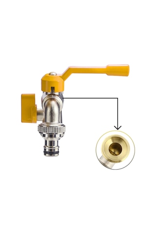 Xurunkeji 3/4 Bahçe Avlusu Açık Hava Antifriz Musluğu Bir-içeri-iki-çıkış Açık Hava Çamaşır Makinesi Tüm Bakır Çift Kullanımlı Büyük Akış GÜMÜŞ