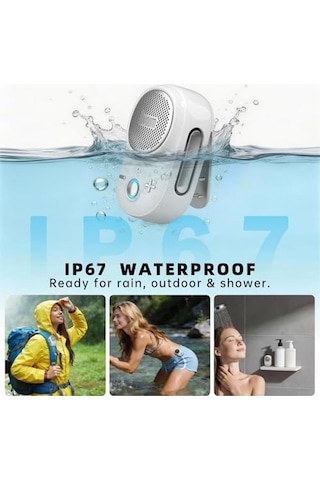 Divoom Itour-s Giyilebilir Bluetooth Hoparlör, Ip67 Su Geçirmez Toz Geçirmez, Taşınabilir Küçük Klipsli Bluetooth Hoparlör, 10h Çalma Süresi, Mutfak, İş, Seyahat, Bisiklet, Golf, Havuz, Baba