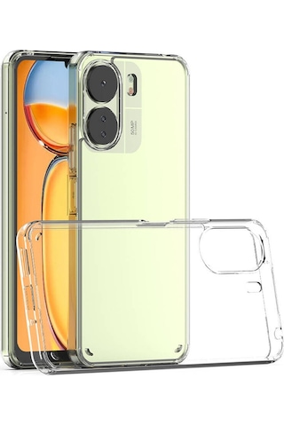 Xiaomi Uyumlu Redmi 13c Kapak 1mm Süper Silikon Şeffaf Kılıf