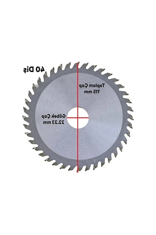 115 Mm Spiral Ağaç Kesme Testeresi, 40 Dişli