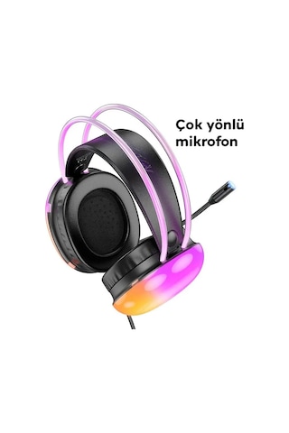 Hoco W109 Plus Rich USB 7.1 Gaming Kulak Üstü Kulaklık