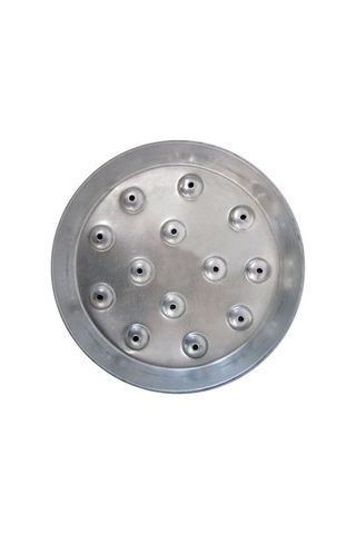 Delikli Alüminyum Pizza Tepsisi Tavası 22 Cm Renksiz