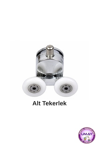 Duşakabin Alt Tekeri Sürgülü Cam Kabin Metal Gövdeli Krom Kaplama Rulmanlı Teker Teker Çapı 23 Mm