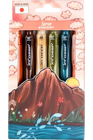 Serve Deep Uçlu Kalem Toprak Tonları 0.7 Mm 6'lı Set