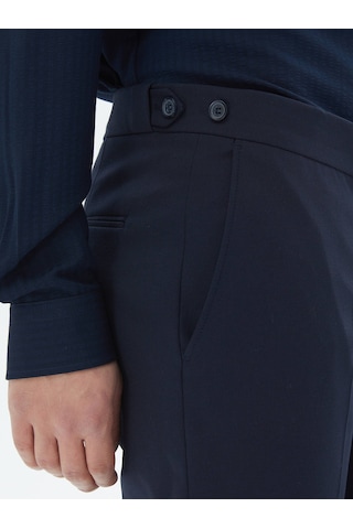 Kip Lacivert Dokuma Regular Fit Casual Pantolon Lacivert