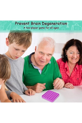 Yaozixa Mor Silikon Stres Atıcı Oyuncak - Kare Şekilli, Sonsuz Pop Eğlence, Zeka Geliştirici, Tüm Yaş Grupları İçin Mor