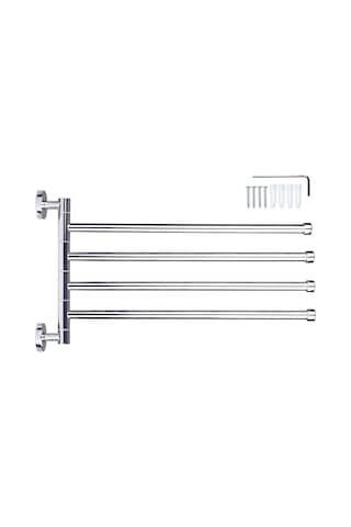 Geeroyoo Paslanmaz Çelik Döner Banyo Havlu Askısı - Duvar Çok Fonksiyonlu Diğer