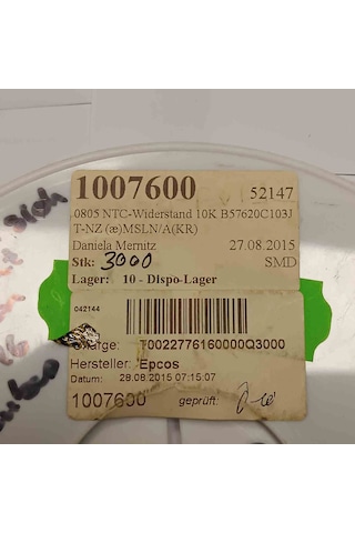 B57620c103j62 Epcos 10k 805 Ntc 23 Adet
