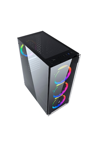 Gametech Ares Rainbow 4x120 MM Fanlı Oyuncu Bilgisayar Kasası