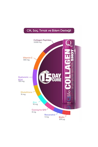 Collagen Shot Komplex Vitaminli Sıvı Kolajen 15 Tüp