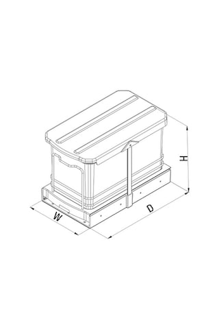 Starax 2573A Antrasit Teleskopik Raylı Plastik Gövde 16Lt