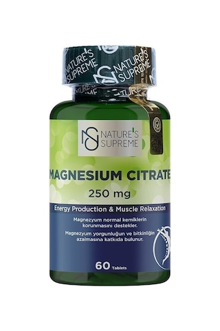 Natures Supreme Magnesium Citrate 250 Mg 60 Tablet Aromasiz