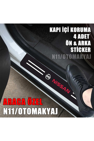 Nissan Note Kapı İç Koruma Ayaklık Sticker Markalı